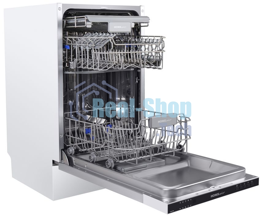 Встраиваемая посудомоечная машина HOMSair DW47M, черный, 44.5 см, 10 компл., 47 дБ, класс A++