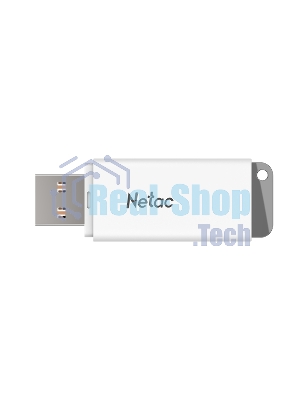 Флешка USB Netac U185 (NT03U185N-016G-20WH), 16Gb, USB 2.0, R/W 25/10, белый/серый