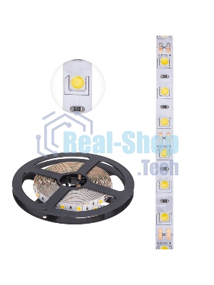 Лента светодиодная 3 м 12 В 5050 2700 К IP23 60 LED/м для БП с клеммами LAMPER