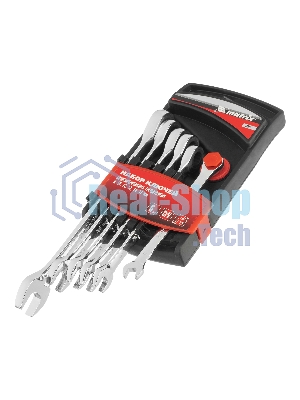 Набор ключей Matrix комбинированных, трещеточных 6 шт