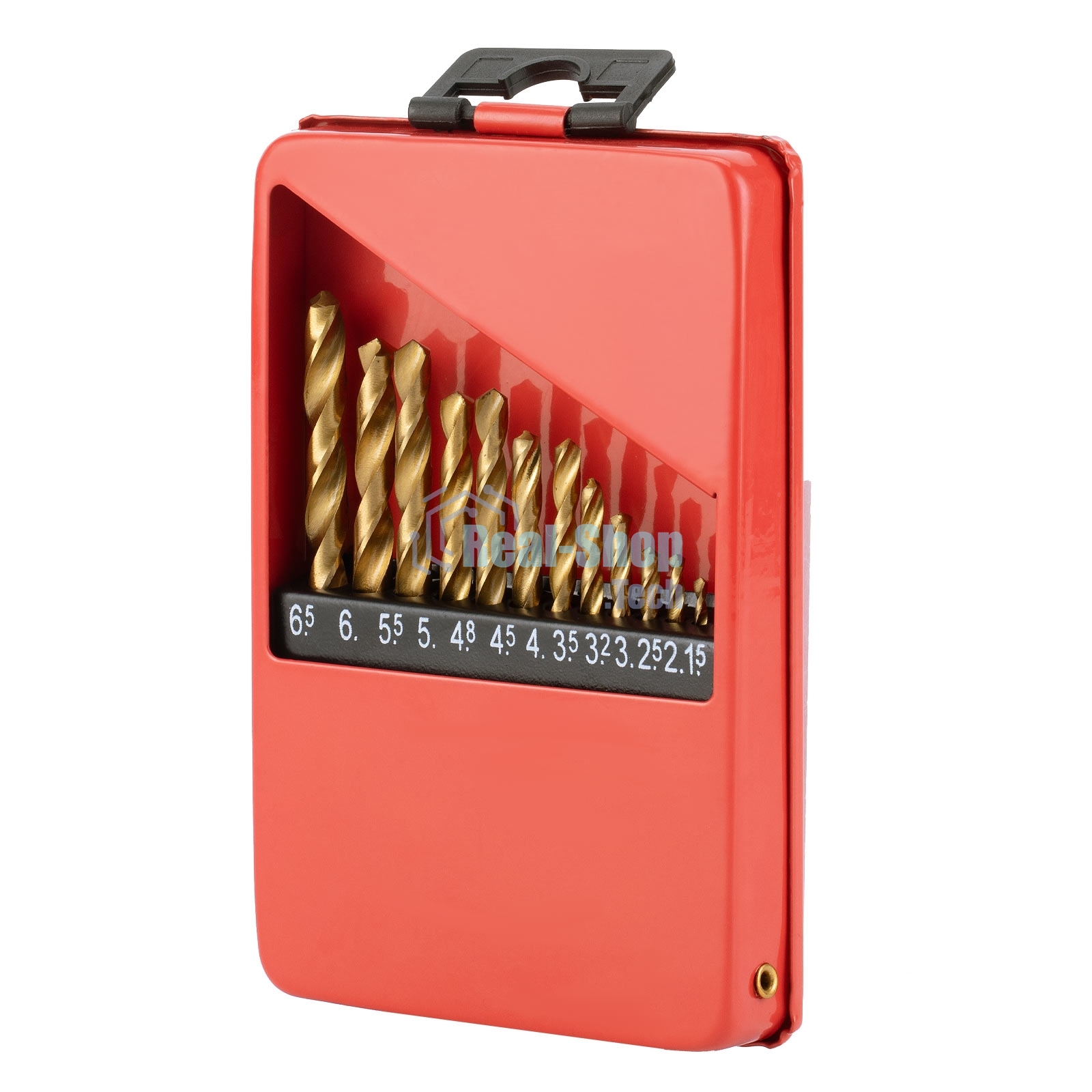 Набор Matrix нитридтитан. сверл по металлу, 1,5-6,5мм, НSS,13 шт.