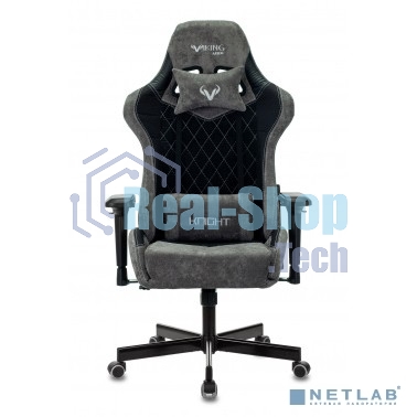 Кресло игровое Бюрократ VIKING 7 KNIGHT B FABRIC черный текстиль/эко.кожа крестовина металл/пластик