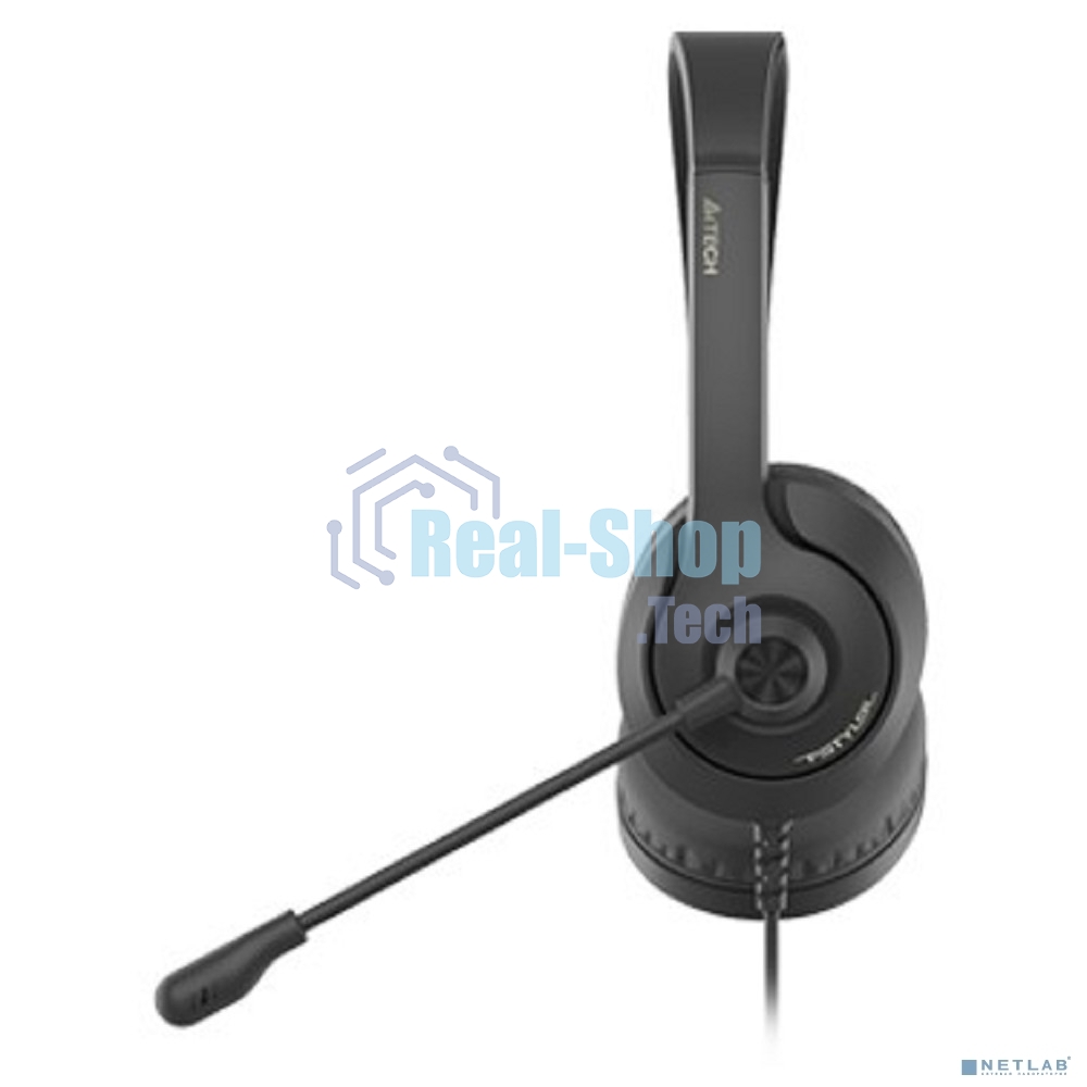 Гарнитура проводная с микрофоном A4Tech Fstyler FH100 черный 2м