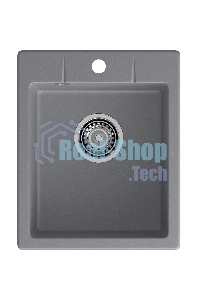 Мойка GRANFEST URBAN 240 1-чаша 400x490мм, монтаж: врезной, материал: кварц, темно-серый