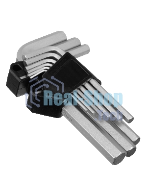 Набор ключей имбусовых Сибртех HEX, 2-12 мм, CrV, 9 шт.