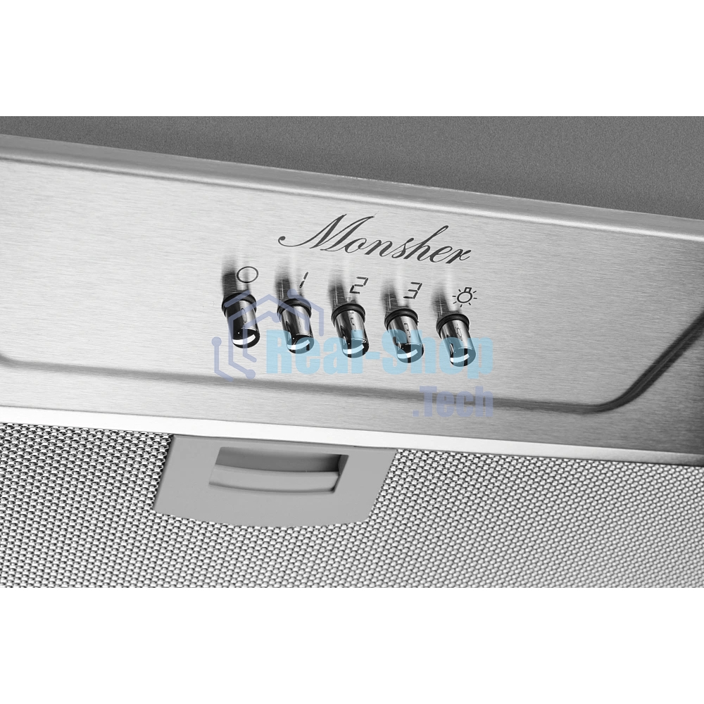 Вытяжка встраиваемая Monsher Inhit 60 Acier стальной, 53 см, 1200 куб. м/ч, 53 дБ