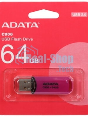 Флешка USB ADATA Classic C906 (AC906-64G-RBK), 64Gb, USB 2.0, R/W 15/5, черный/синий