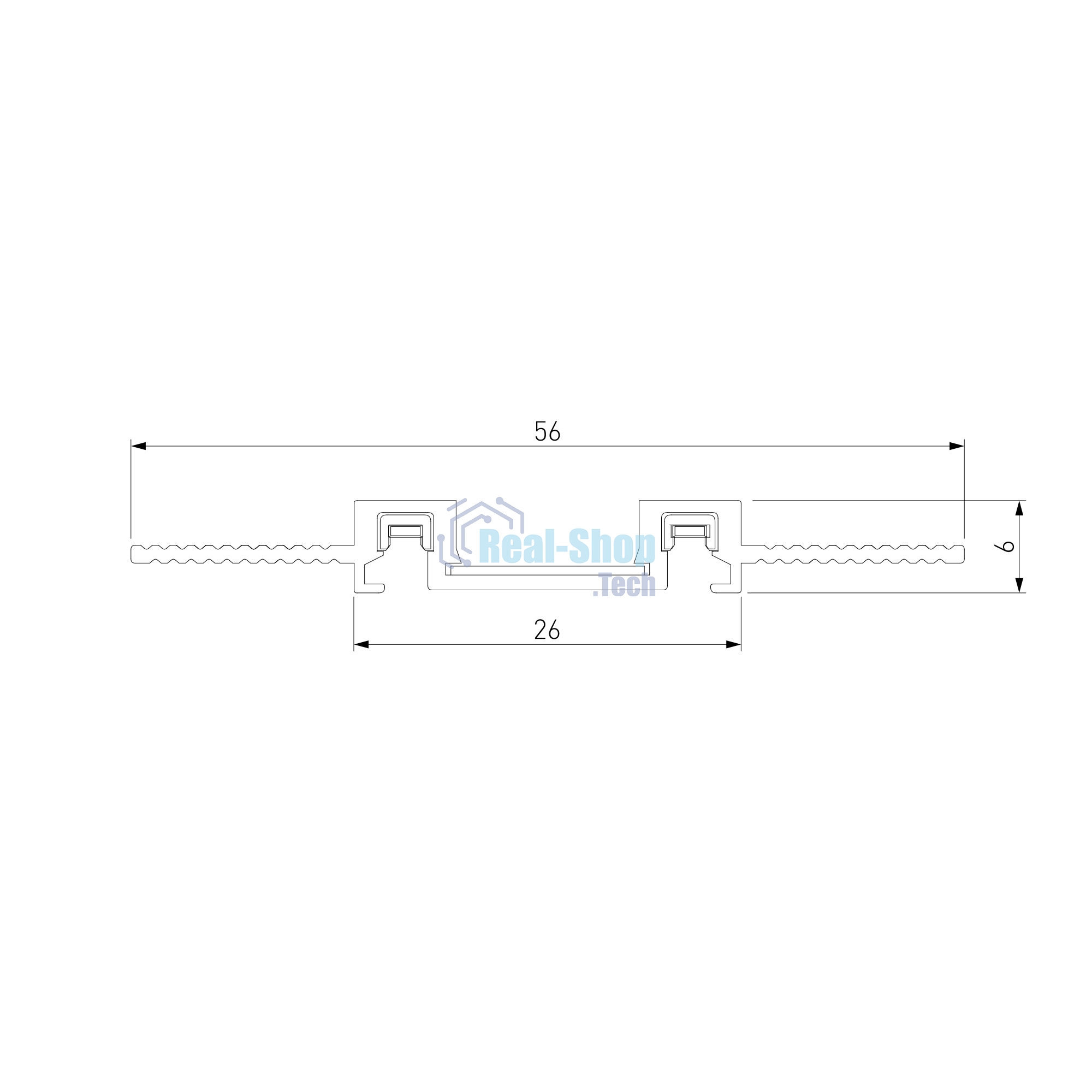 Flat Magnetic Шинопровод встраиваемый (2м) чёрный 85130/00