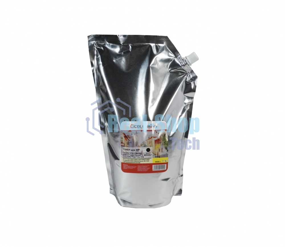 Тонер Colouring CG-CE285/278/CB435/436/CF280/Canon C-EXV40/725/726/728/712/713 для принтеров HP P1102/1505/1506/1120/1566/P1005/P1505/400 M401/M425/Canon IR1133/LBP6000/6200/3010/3100 1000гр Фасовка РФ SOFT