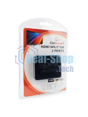Разветвитель HDMI Cablexpert DSP-2PH4-03, HD19F/2x19F, 1 компьютер => 2 монитора, Full-HD, 3D, 1.4v