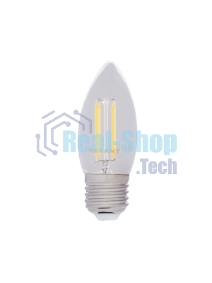Лампа светодиодная филаментная Rexant Свеча CN35 7.5 Вт 600 Лм 4000K E27 прозрачная колба