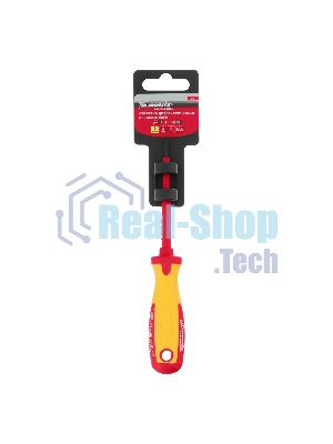 Отвертка Matrix Insulated, SL4,0 x 100 мм, CrMo, до 1000 В, двухкомп.рукоятка