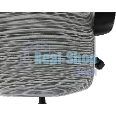 Кресло руководителя Бюрократ Wise серый, сетка/ткань, с подголов. крестов. пластик