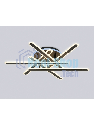 Потолочный светодиодный светильник FA8908 BK/CH черный/хром 125W 3000-6400K+RGB 800*770*160 (ПДУ ИК)