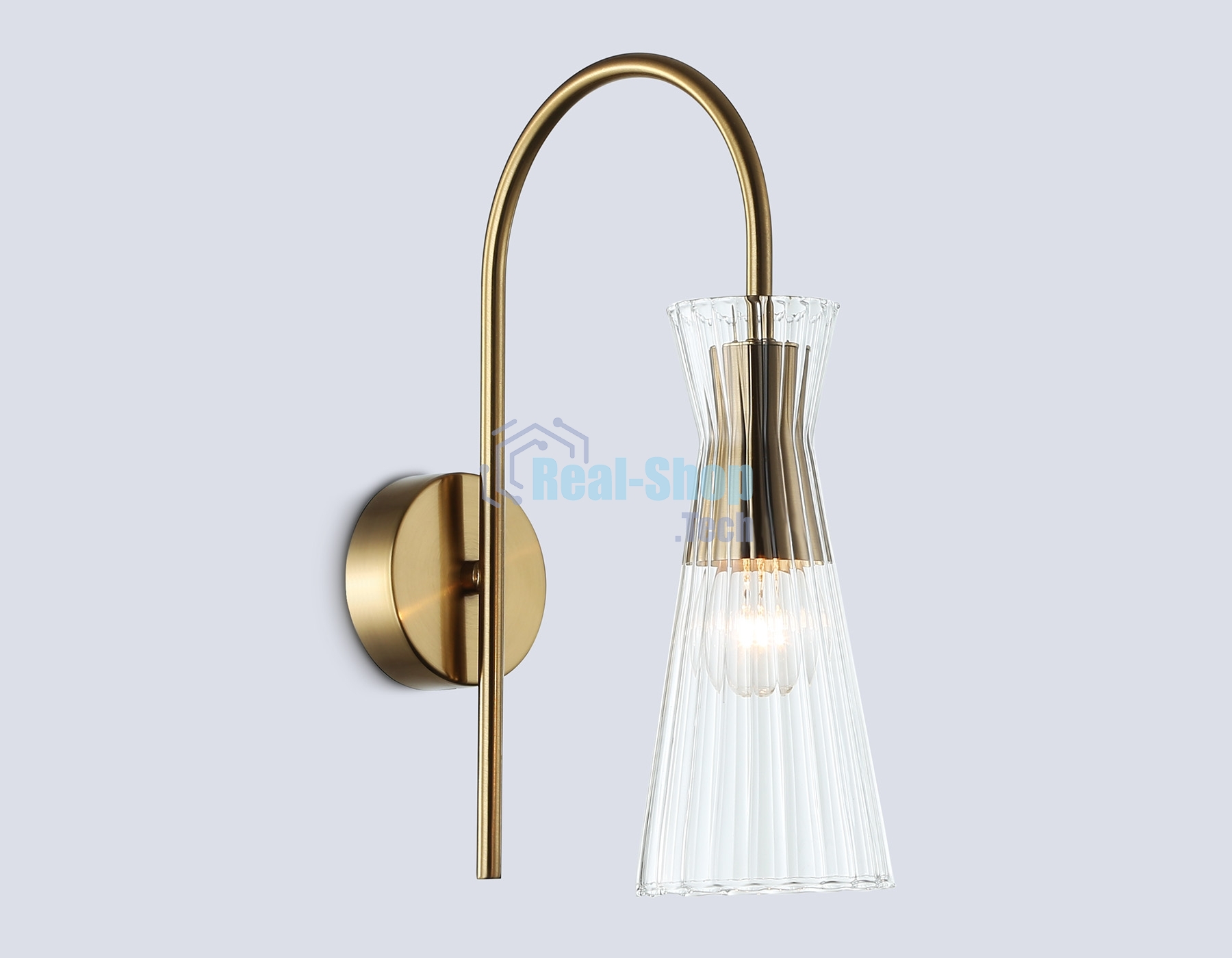 Настенный светильник Ambrella light LH55705 BS/CL латунь/прозрачный E14 max 40W 220*90*300
