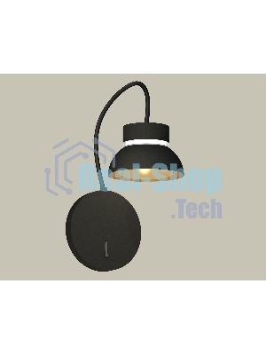 Светильник Ambrella light XB9596101 SBK/PYG/CL черный песок/золото желтое полированное/прозрачный GX53 (C9596, N8145)
