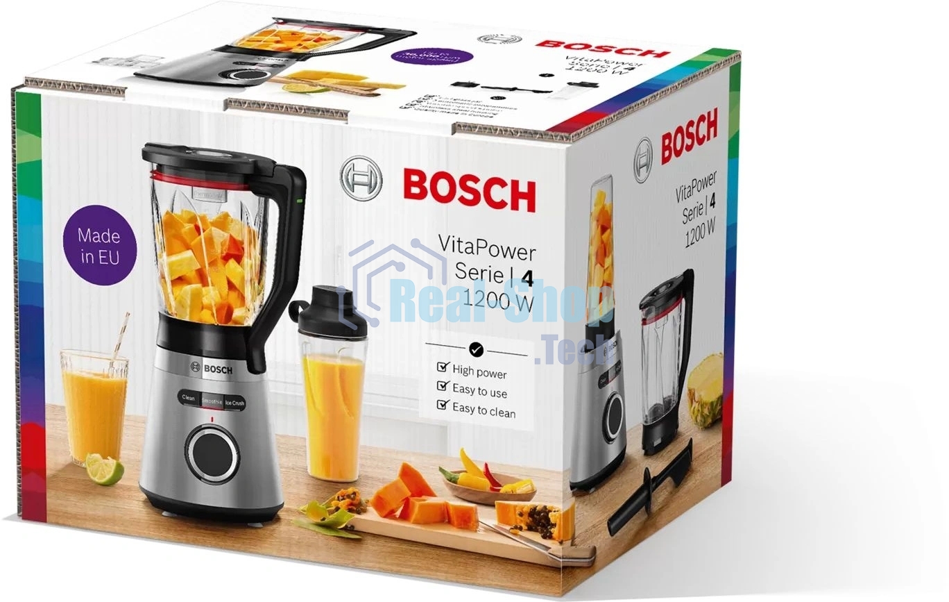 Блендер стационарный Bosch MMB6384M черный/нержавеющая сталь, 1200 Вт, 3 скорости