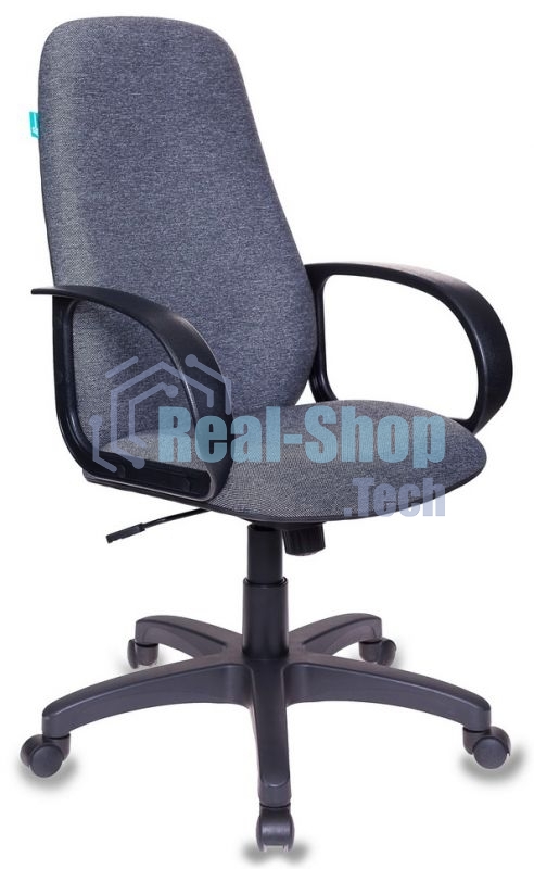 Кресло руководителя Бюрократ CH-808AXSN/Grey темно-серый 10-128 ткань, крестовина пластиковая