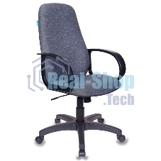 Кресло руководителя Бюрократ CH-808AXSN/Grey темно-серый 10-128 ткань, крестовина пластиковая