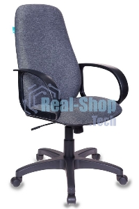 Кресло руководителя Бюрократ CH-808AXSN/Grey темно-серый 10-128 ткань, крестовина пластиковая