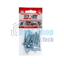 Болт М6х40 с шестигранной головкой цинк. DIN 933 (уп.16шт) класс прочности 8.8. пакет Tech-Krep 102961