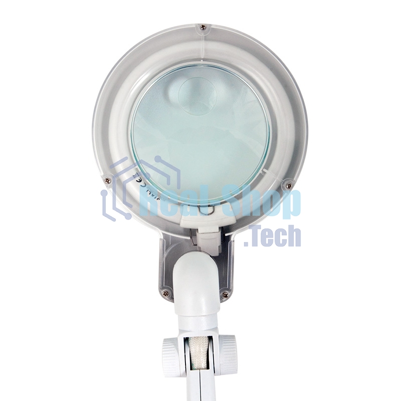 Лупа настольная 3D+12D Rexant с подсветкой, белая