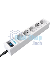 Сетевой фильтр ZIS PILOT Surge protector Pilot SG5 5 outlets (GP), 10A/2.2kVt, automatic circuit-breaker, 1.8 m