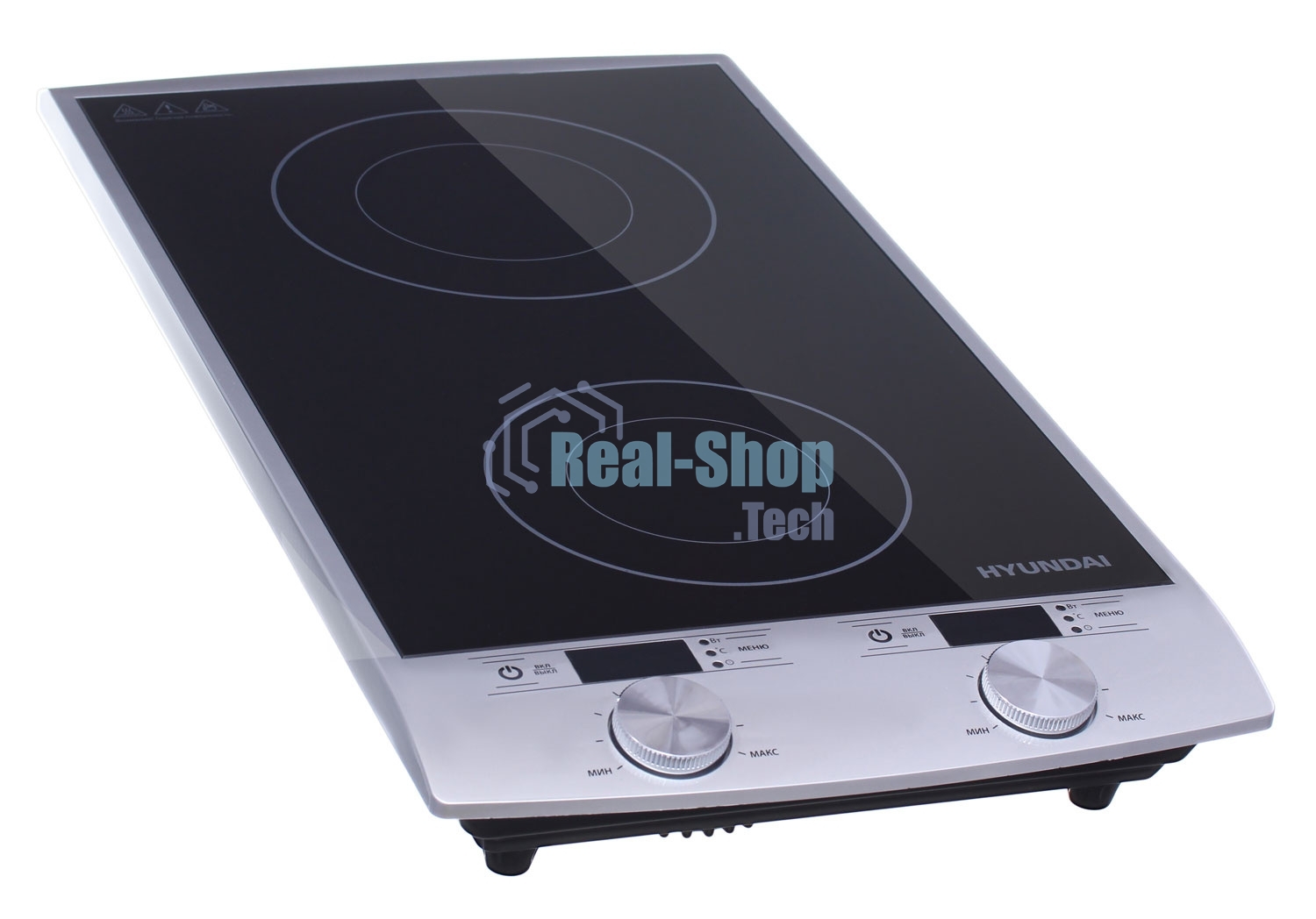 Плита настольная электрическая Hyundai HYC-0103 серебристый/черный стеклокерамика (настольная)