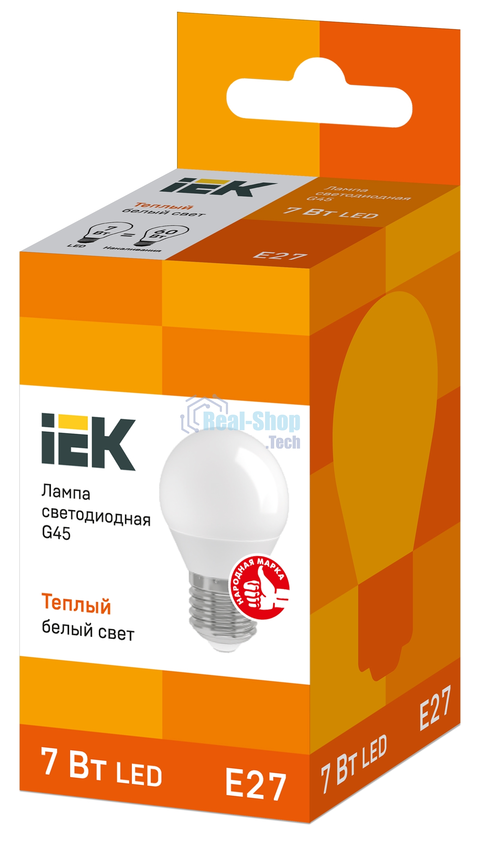 Лампа cветодиодная Iek LLE-G45-7-230-30-E27 ECO G45 шар 7Вт 230В 3000К E27