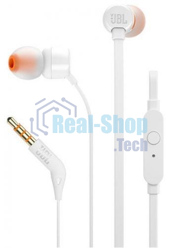 Наушники JBL Tune 110, 3.5 мм, внутриканальные, белый