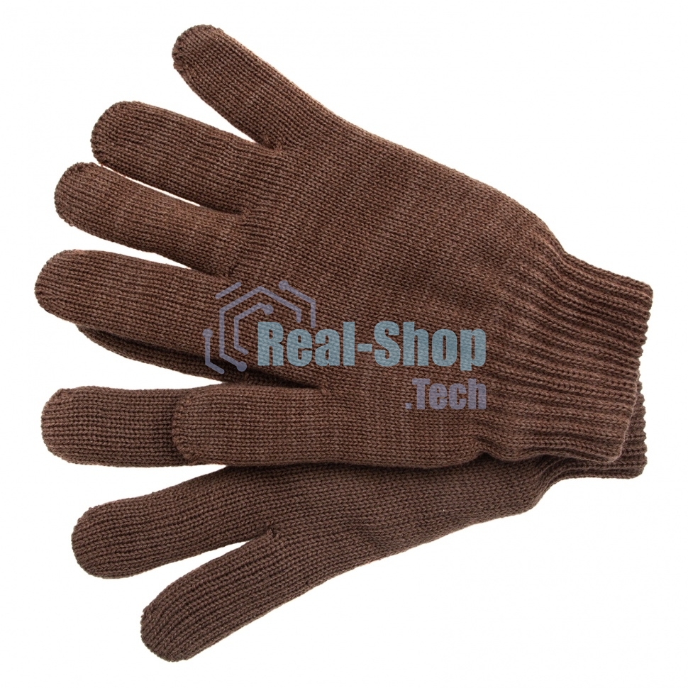 Перчатки трикотажные Сибртех двойные, полушерстяные
