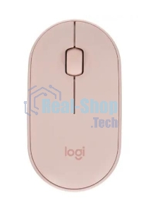 Мышь беспроводная Logitech Pebble M350 розовый, 1000 dpi, радиоканал, Bluetooth, USB, кнопки - 3