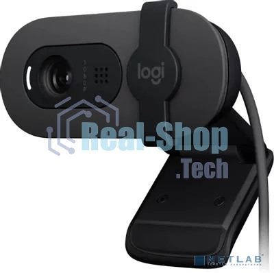 Веб-камера Logitech Webcam Brio 100, 1920x1080, GRAPHITE, защитная шторка, 960-001585