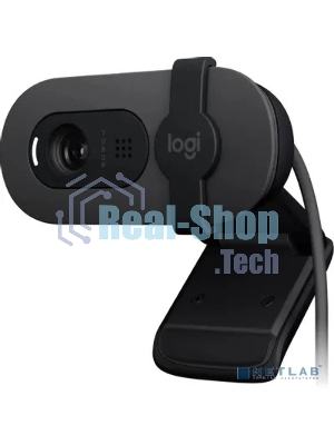 Веб-камера Logitech Webcam Brio 100, 1920x1080, GRAPHITE, защитная шторка