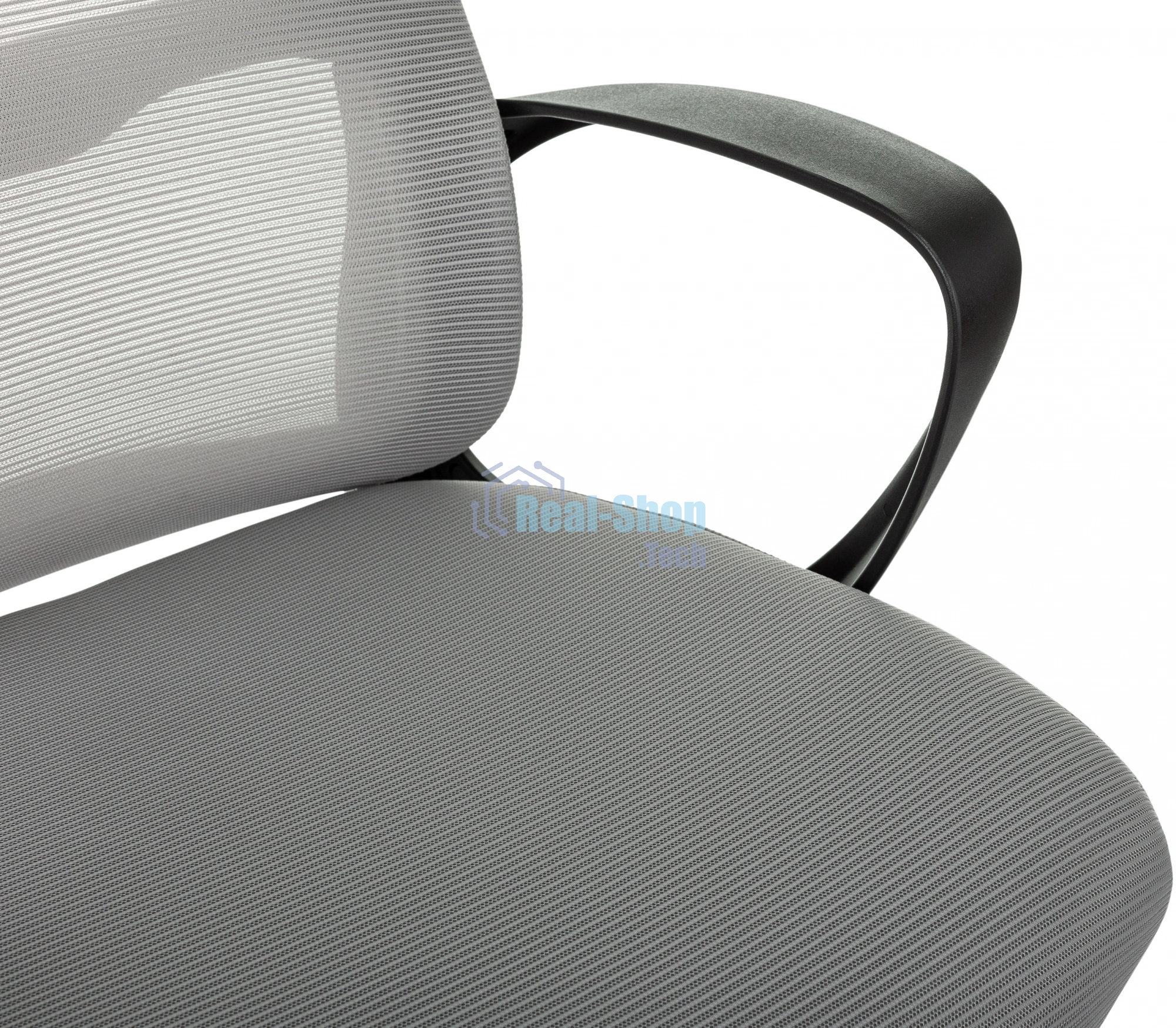 Кресло руководителя Бюрократ Wise серый, сетка/ткань, с подголов. крестов. пластик