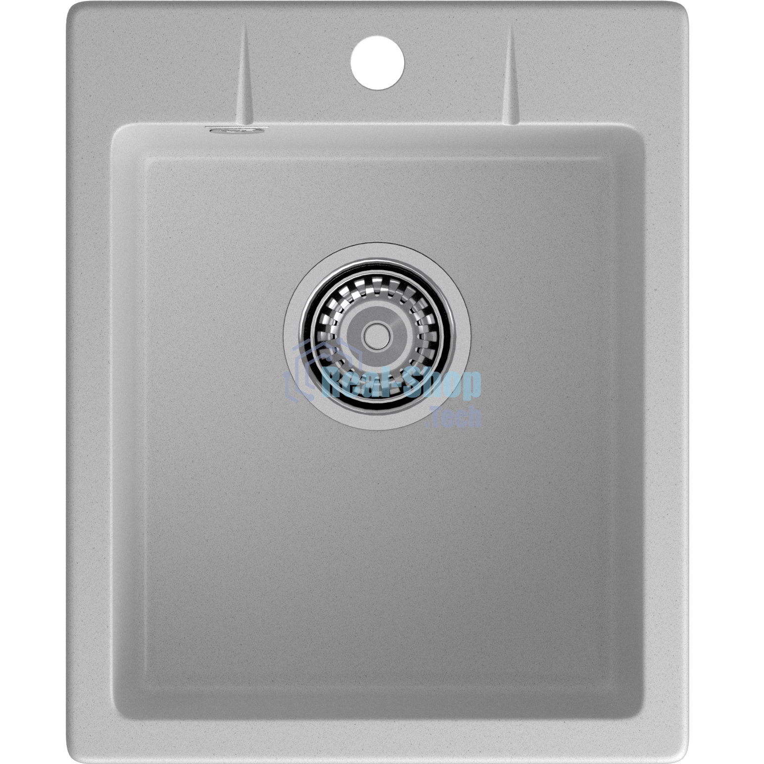 Мойка GRANFEST URBAN 240 1-чаша 400x490мм, монтаж: врезной, материал: кварц, серый