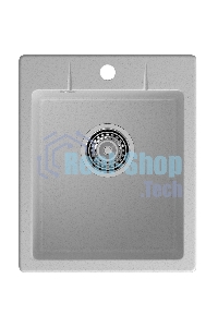 Мойка GRANFEST URBAN 240 1-чаша 400x490мм, монтаж: врезной, материал: кварц, серый