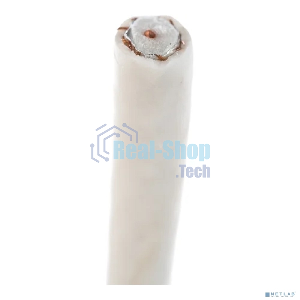 Кабель коаксиальный PROconnect RG-6U+Cu, 75 Ом, Cu/Al/Cu, 48%, бухта 100 м, белый