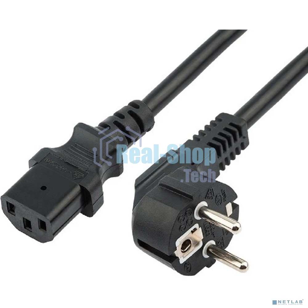 Шнур сетевой Rexant СЕЕ 7/7 (Schuko) – IEC 320 C13 3x1,0мм², длина 1,8м