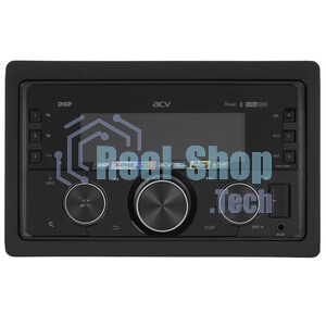 Автомагнитола ACV ADX-211BM, 2 DIN, Bluetooth, USB Type-A, AUX, пульт ДУ