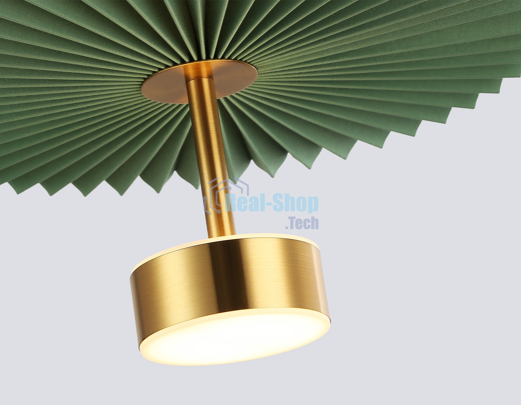 Светильник Ambrella light LH72609 BK/GR латунь/зеленый 6W 3000K D300*260-1770