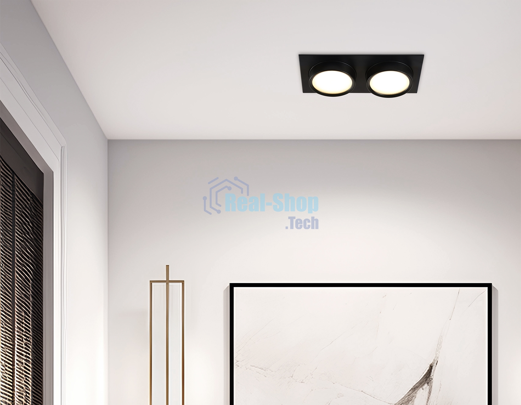 Светильник Ambrella light TN6743/2 BK черный IP44 GX53/2 210*110*57
