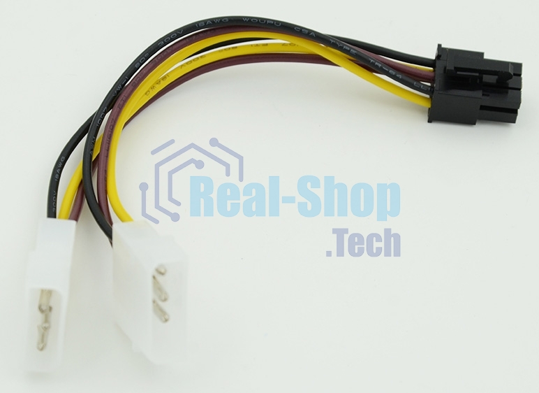 Кабель питания Molex/PCI-E 6pin 0.15м