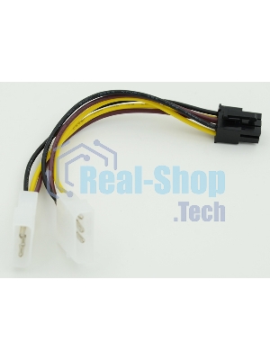 Кабель питания Molex/PCI-E 6pin 0.15м