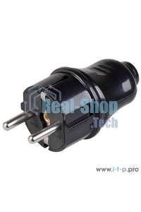 Розетка Iek ERP10-16-01-K02 РПп10-02-Ст разборная прямая с з/к 16А черная