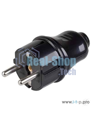Розетка IEK ERP10-16-01-K02 РПп10-02-Ст разборная прямая с з/к 16А черная