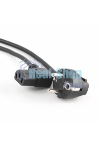 Кабель питания Gembird 1.8м, VDE(0.75мм), черный, угловой разъем, с зазем., пакет PC-186A-VDE