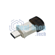 Флешка USB Transcend JetFlash 890S (TS128GJF890S), 128Gb, USB 3.1/Type-C, R/W 70/25, темно-серый