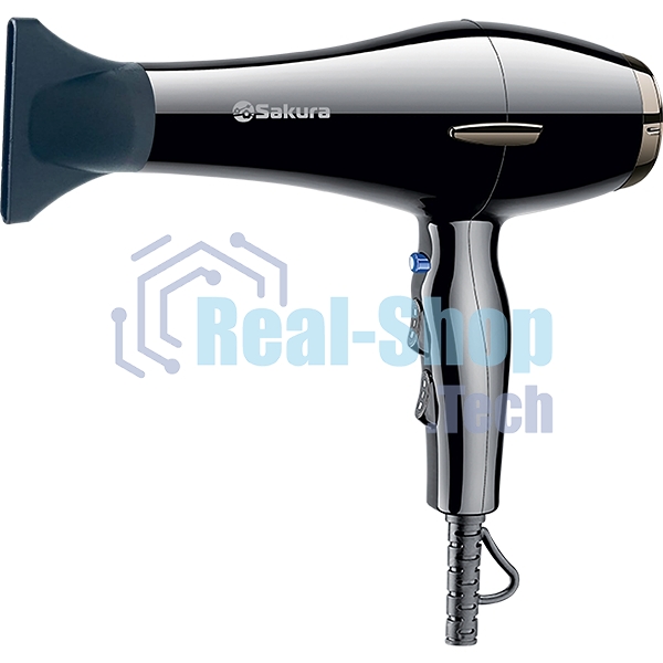 Фен Sakura SA-4038BK Professional 2400Вт 4 темп.режима 2 скор. 2 конц.