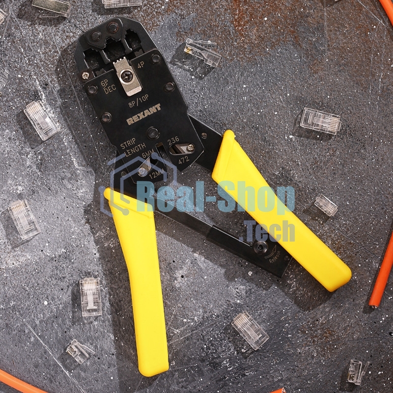 Кримпер Rexant HT-200R для обжима 10P10C, 8P8C, 6P6C, 4P4C